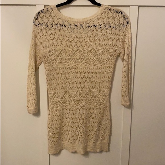 Pink Rose Cream Sweater - Picture 2 of 2